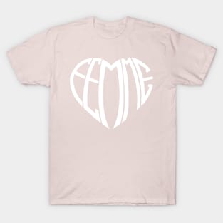 White Femme Heart T-Shirt